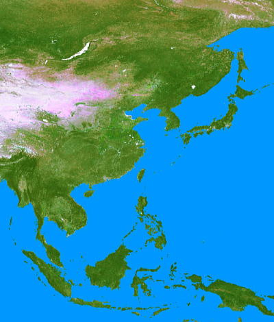 LMF画像処理によるアジア東部地域の鮮明な画像を再現 